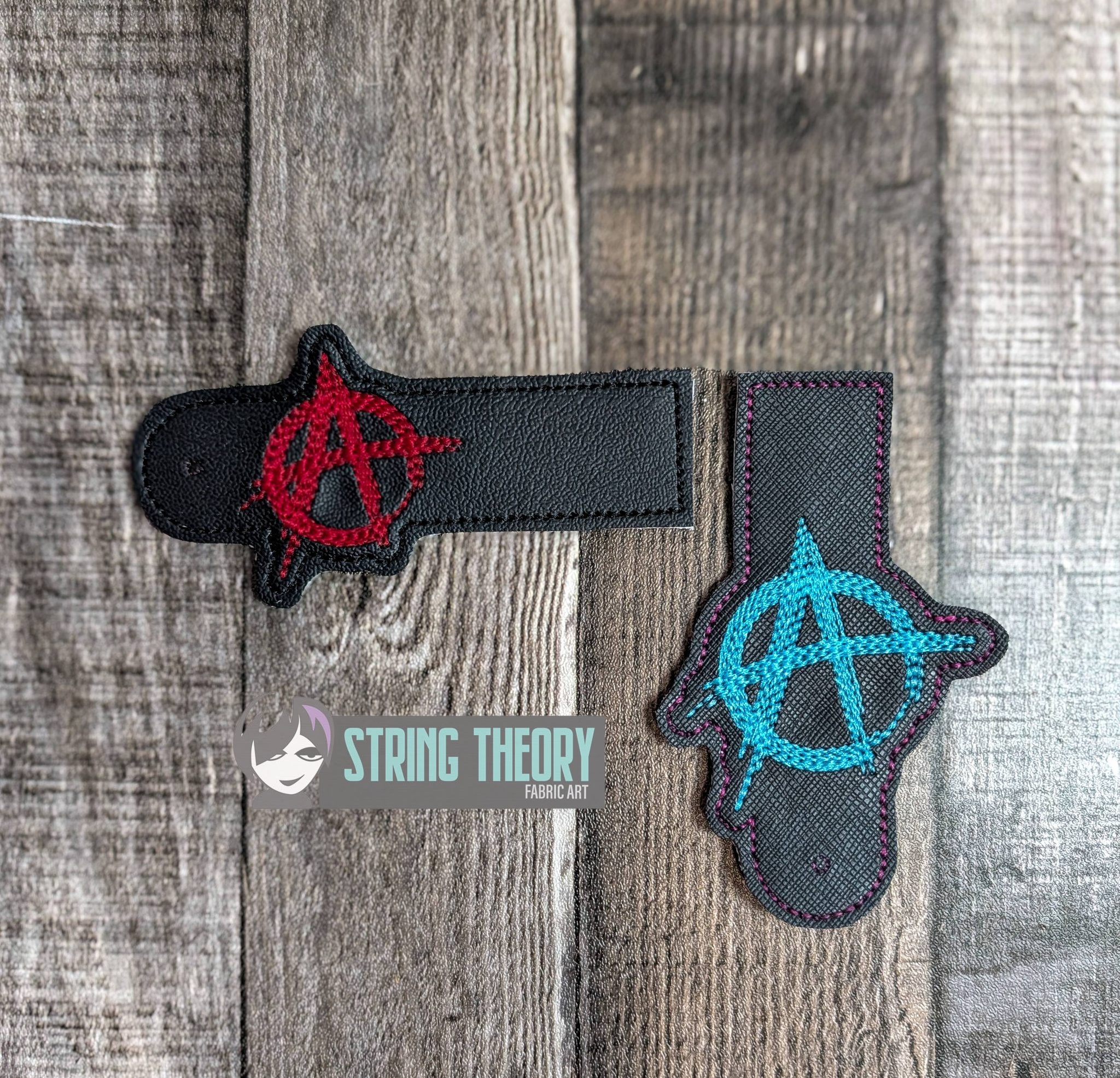 Anarchy wallet tabs ITH machine embroidery design