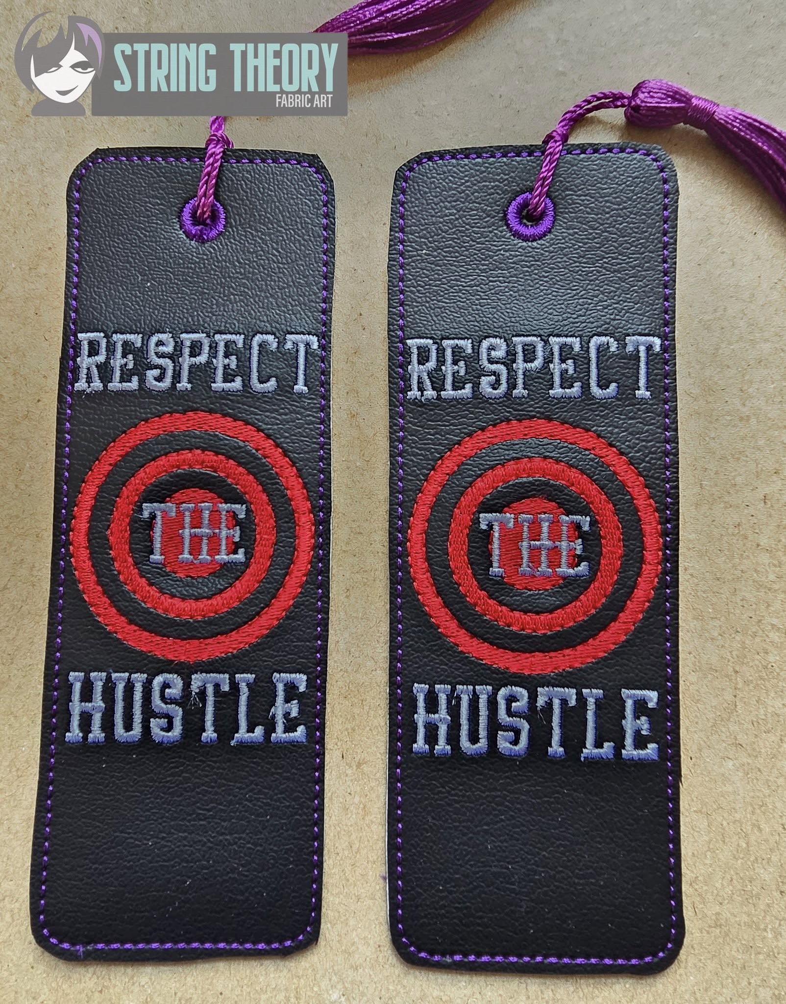 Respect the Hustle Bookmark ITH machine embroidery design