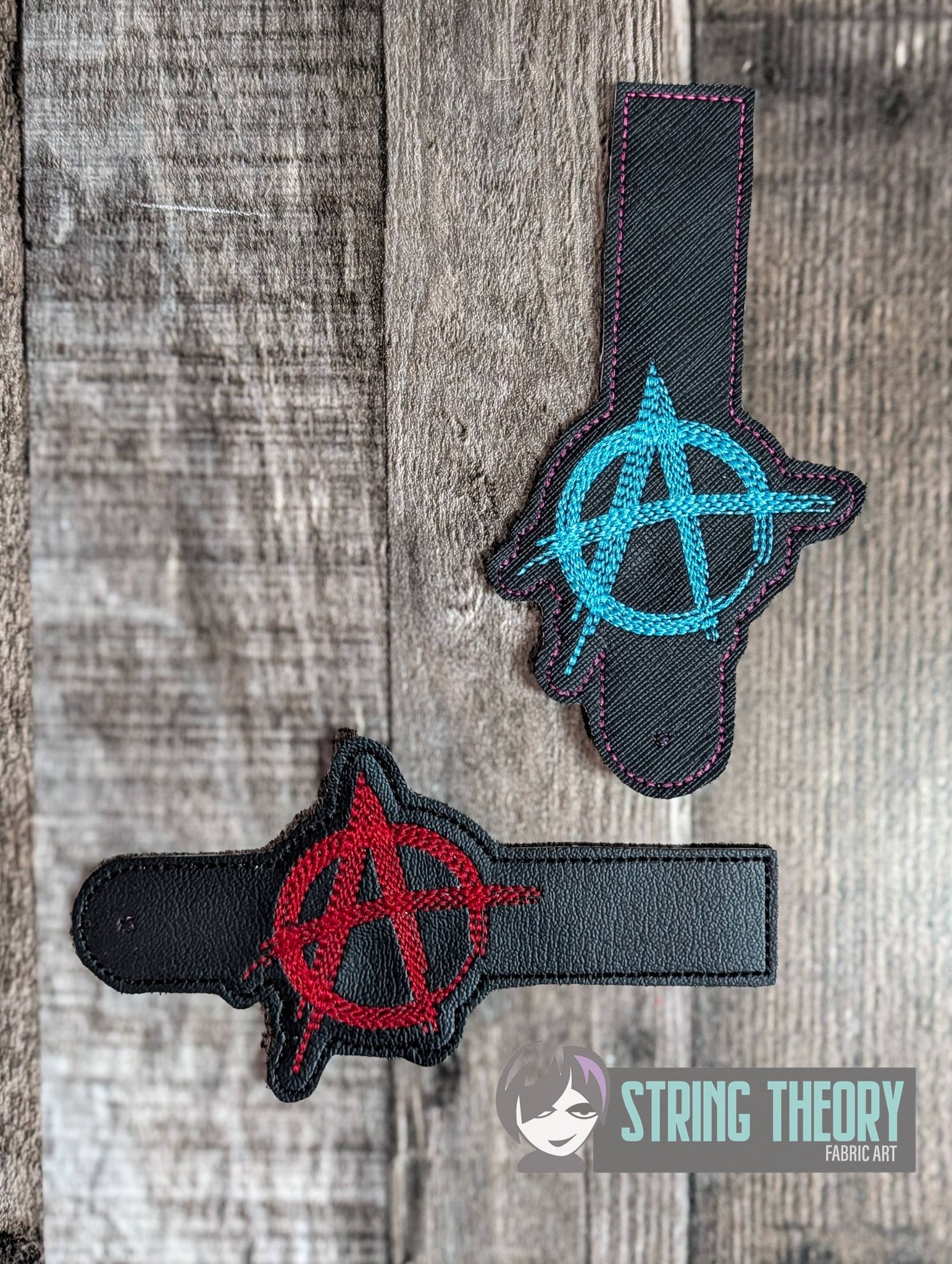Anarchy wallet tabs ITH machine embroidery design