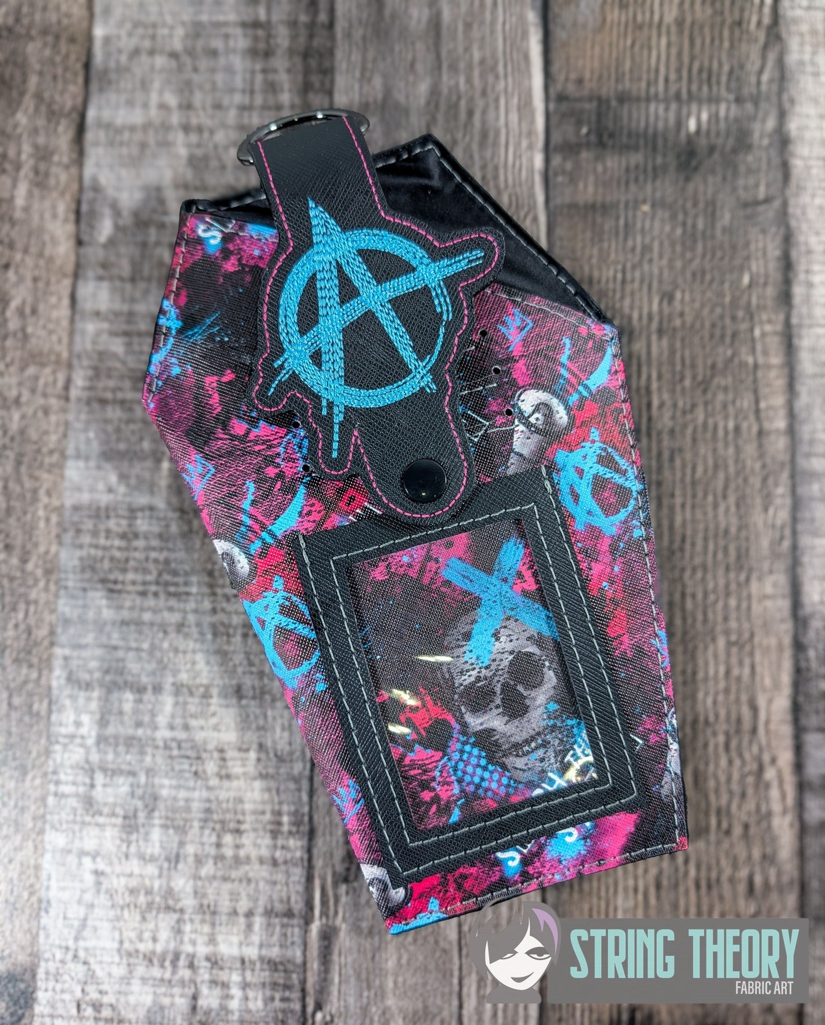Anarchy wallet tabs ITH machine embroidery design