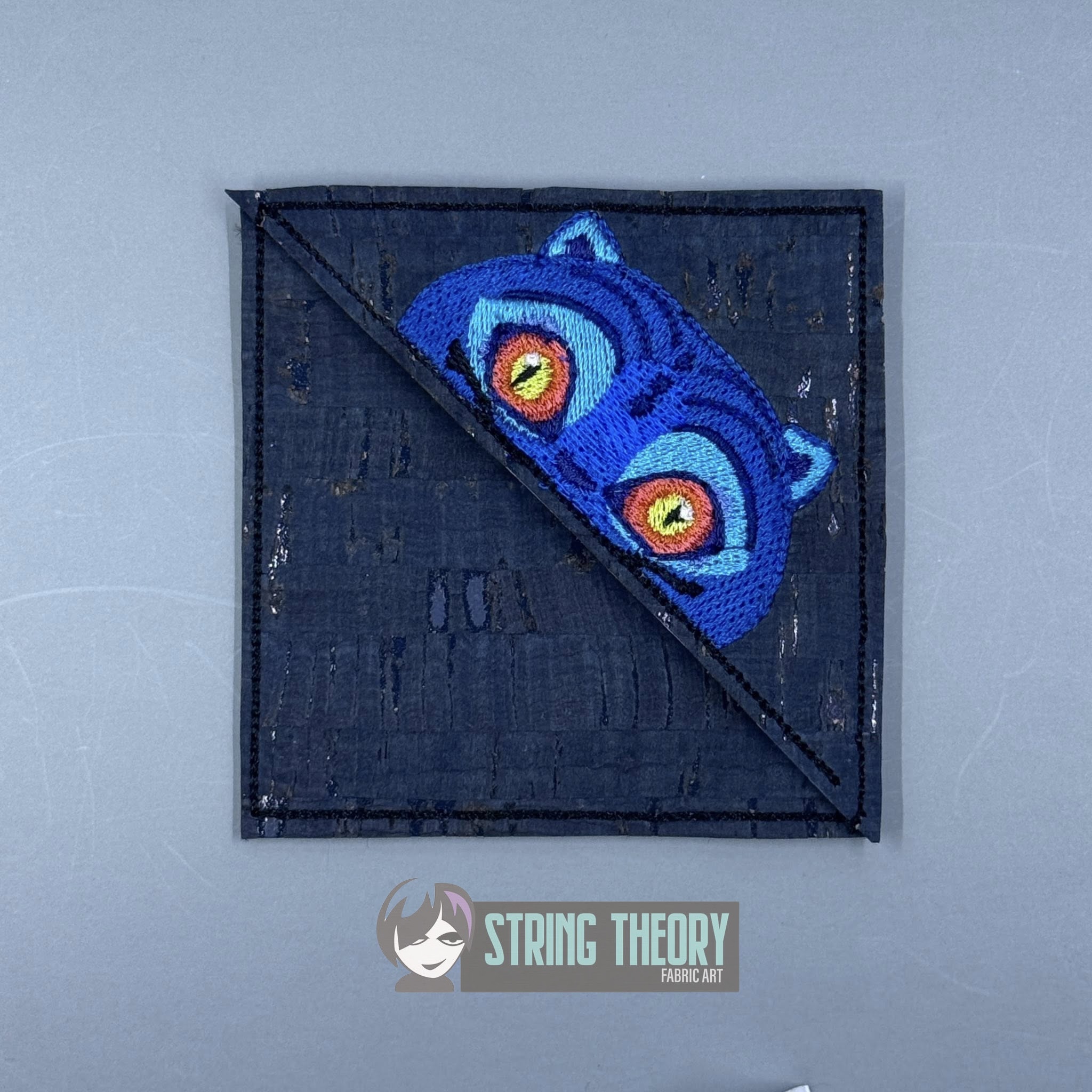 Derpy Tiger Corner Bookmark ITH machine embroidery design
