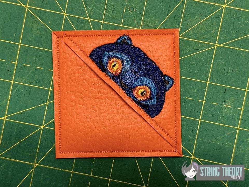 Derpy Tiger Corner Bookmark ITH machine embroidery design