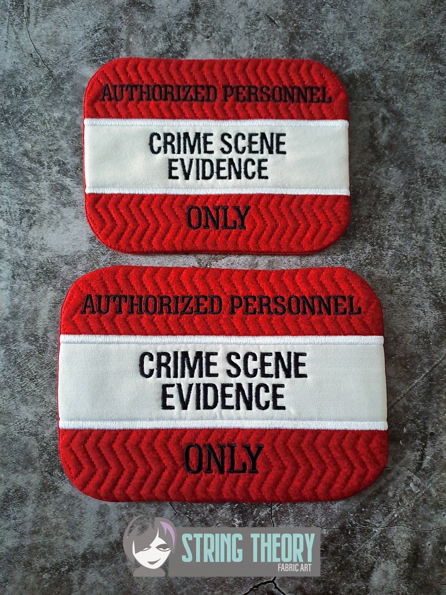 Crime Scene Evidence Mug Rug ITH Machine Embroidery Design