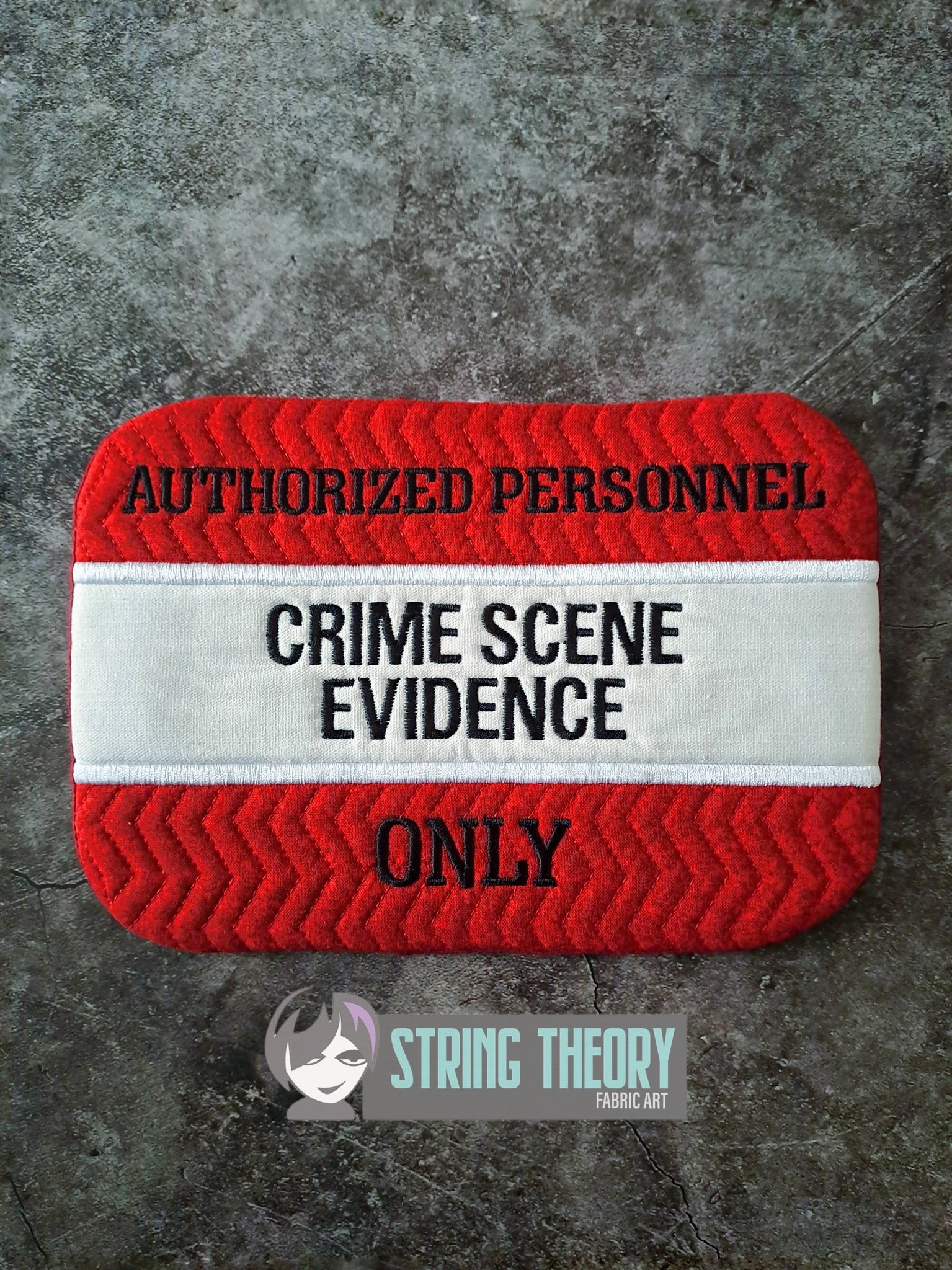 Crime Scene Evidence Mug Rug ITH Machine Embroidery Design