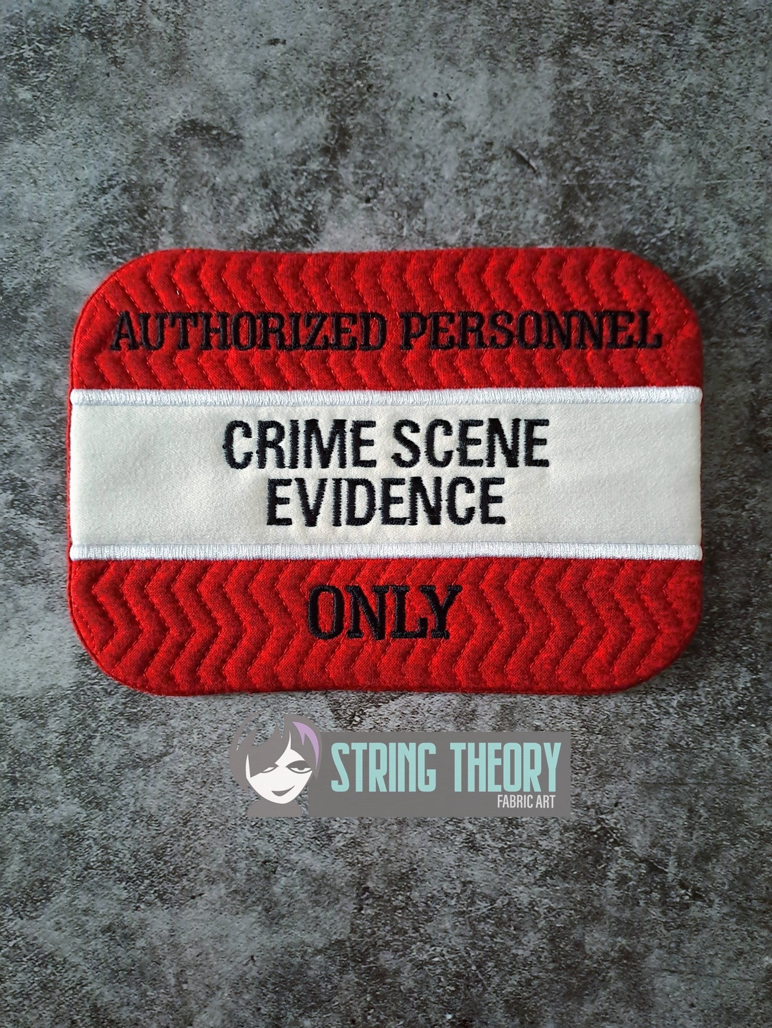 Crime Scene Evidence Mug Rug ITH Machine Embroidery Design
