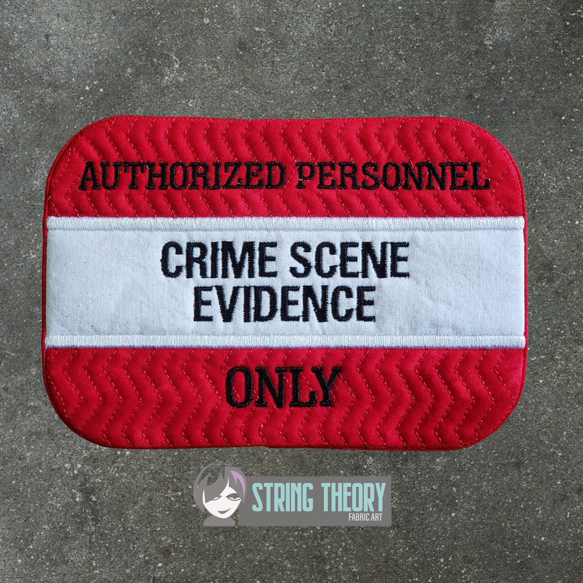 Crime Scene Evidence Mug Rug ITH Machine Embroidery Design