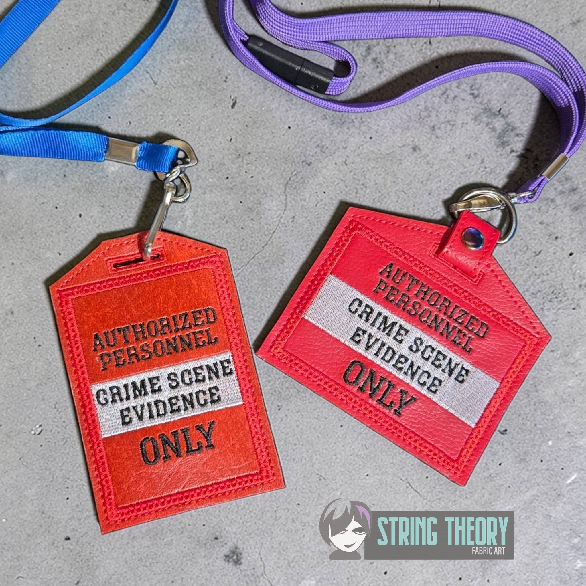 Crime Scene Evidence ID Badge ITH Machine Embroidery Design