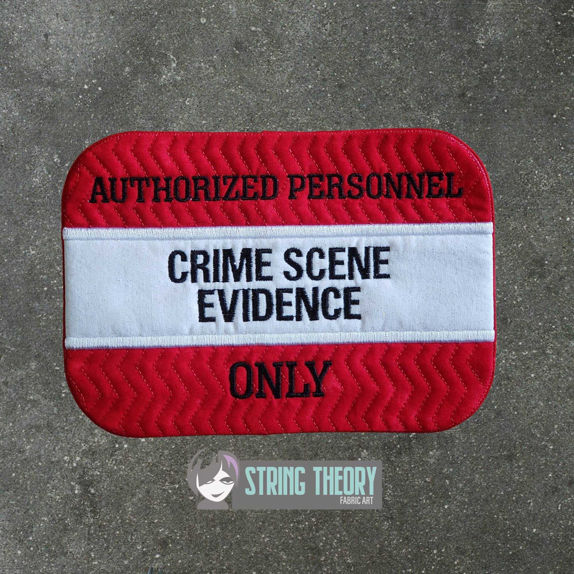 Crime Scene Evidence Mug Rug ITH Machine Embroidery Design