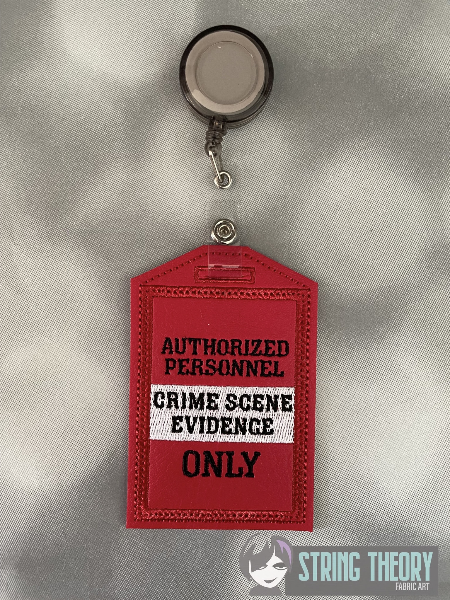 Crime Scene Evidence ID Badge ITH Machine Embroidery Design