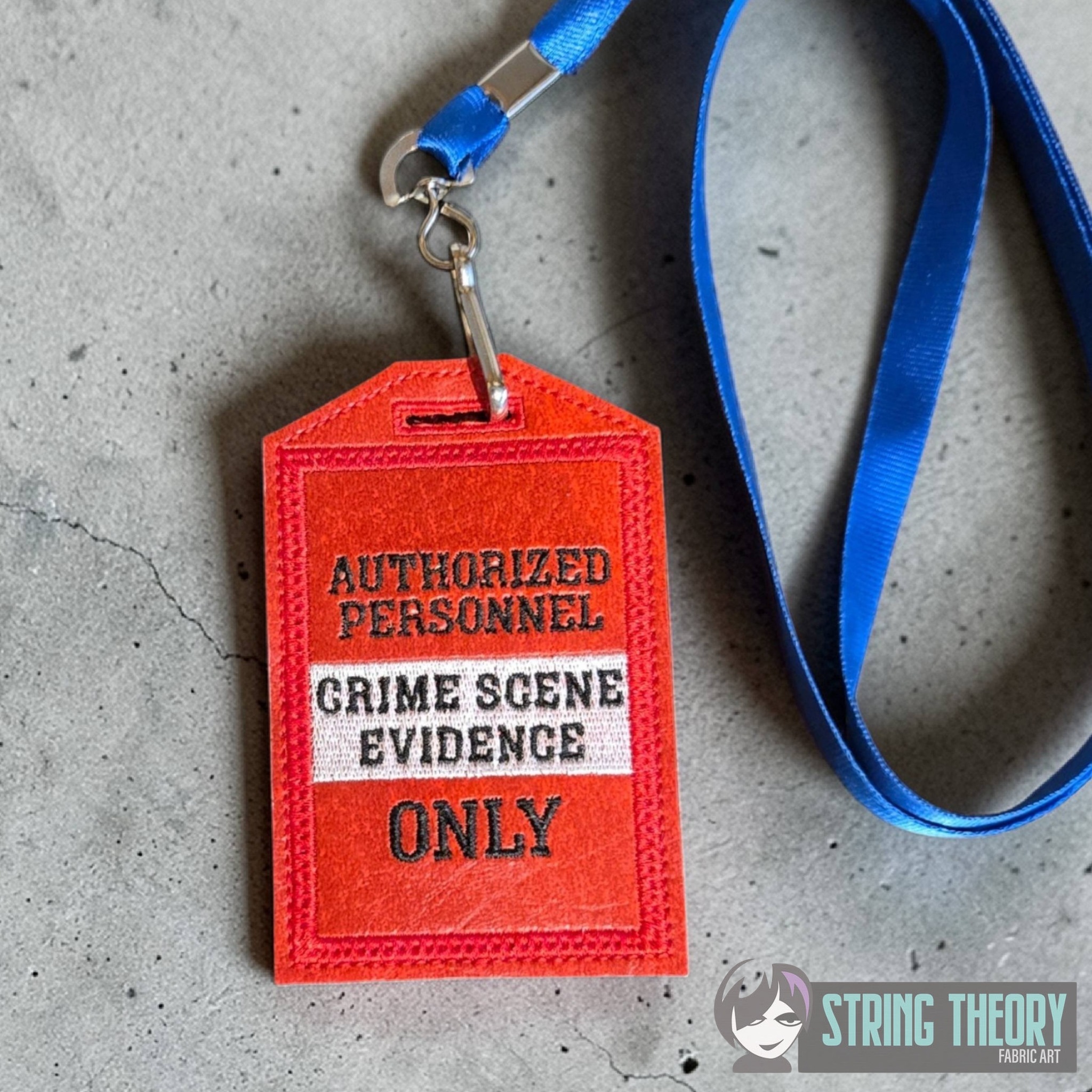 Crime Scene Evidence ID Badge ITH Machine Embroidery Design