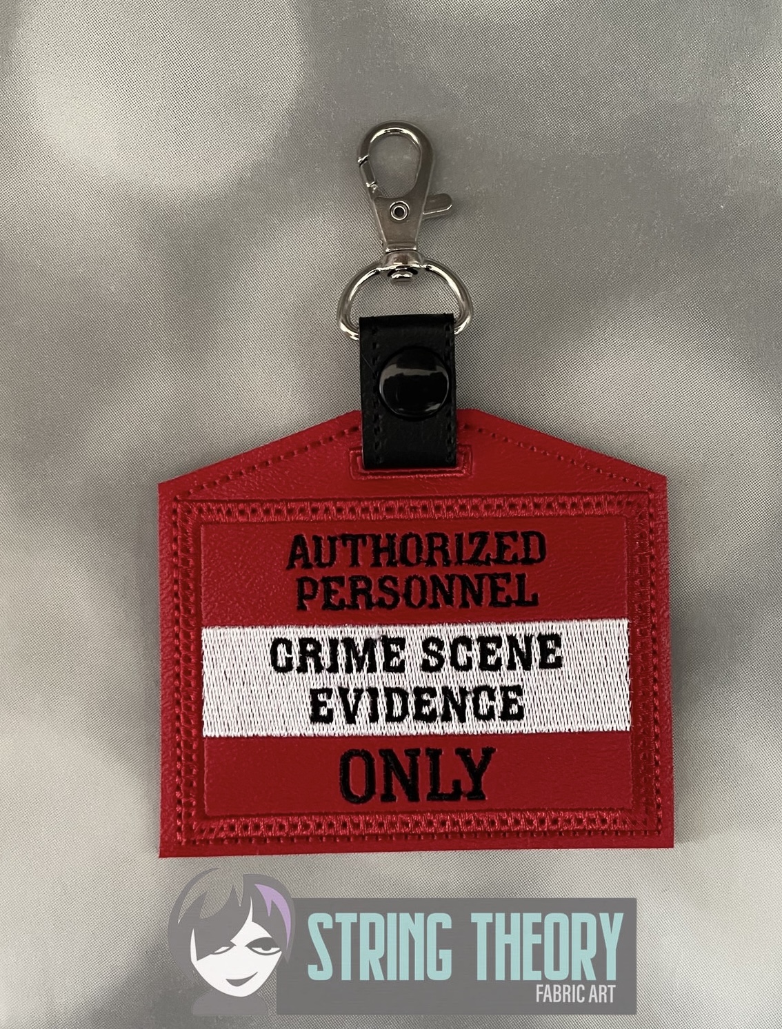 Crime Scene Evidence ID Badge ITH Machine Embroidery Design