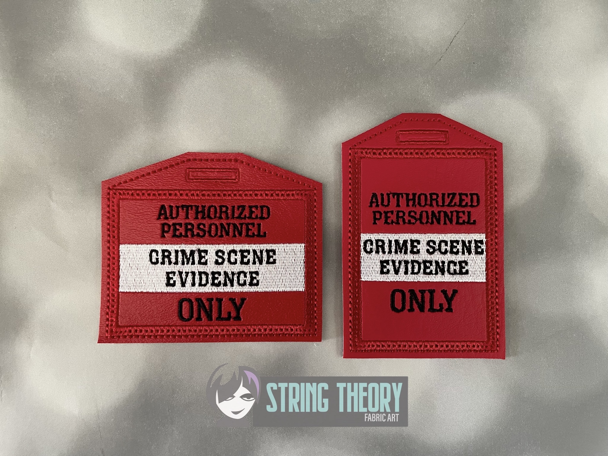 Crime Scene Evidence ID Badge ITH Machine Embroidery Design