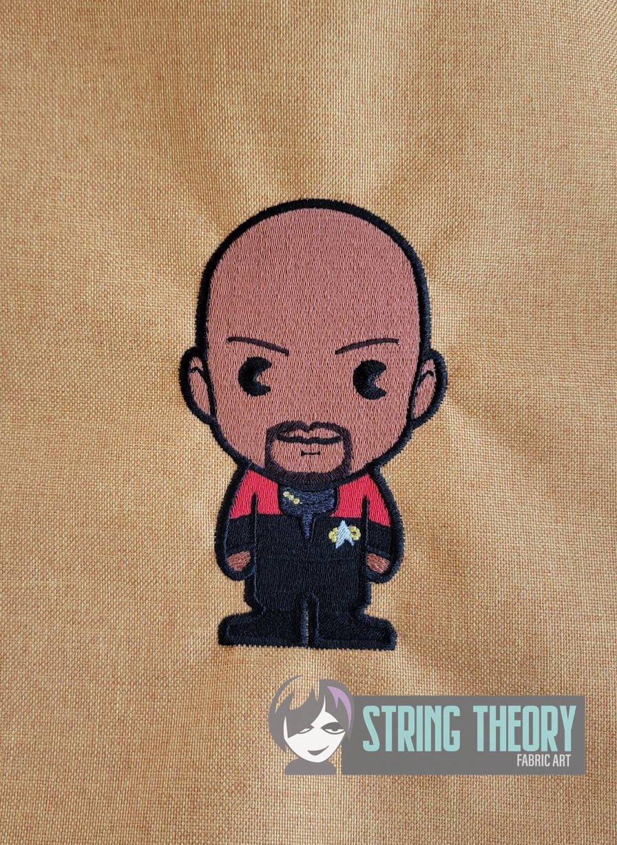 Star Trek Chibi Captain Sisko machine embroidery design