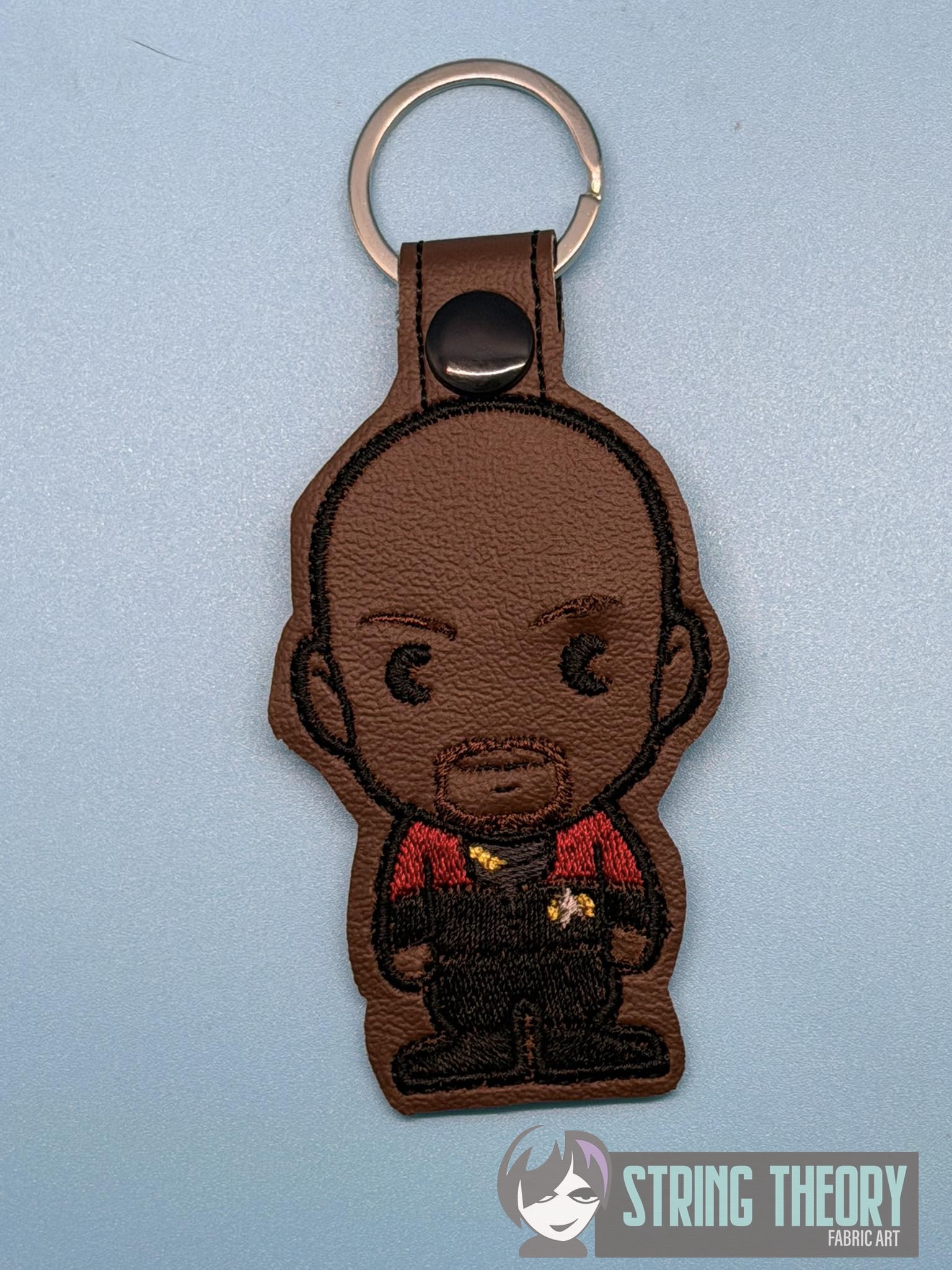Chibi Sisko Star Trek fob ITH machine embroidery design