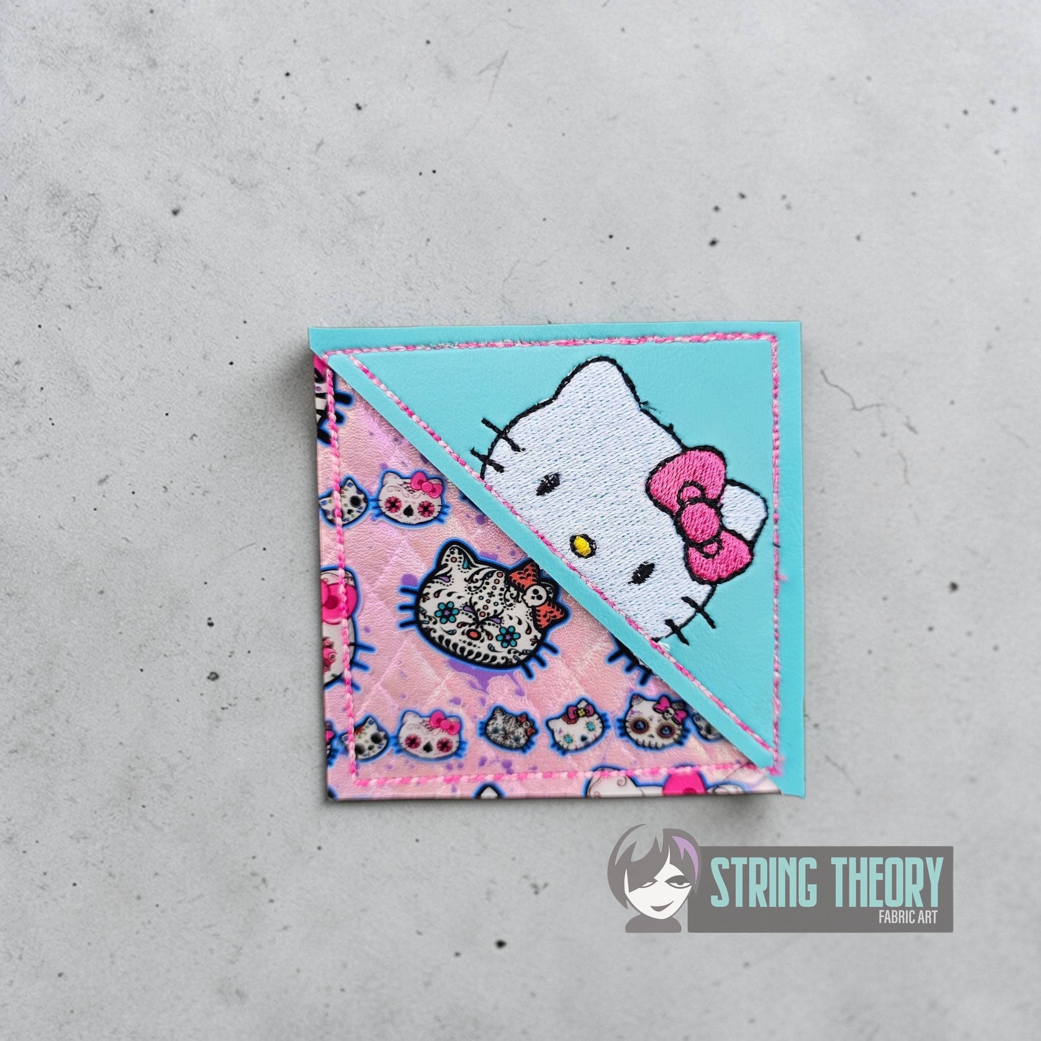 Hello Kitty Corner Bookmark ITH machine embroidery design