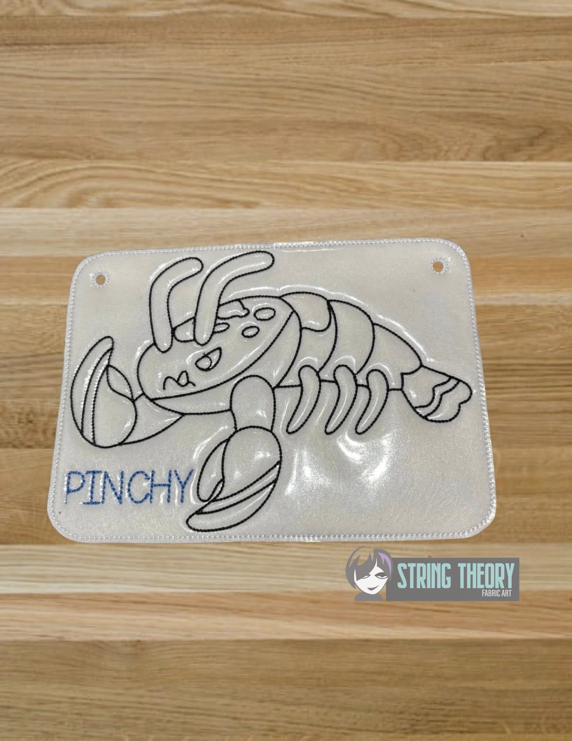 Pinchy the Lobster Color Page ITH machine embroidery design