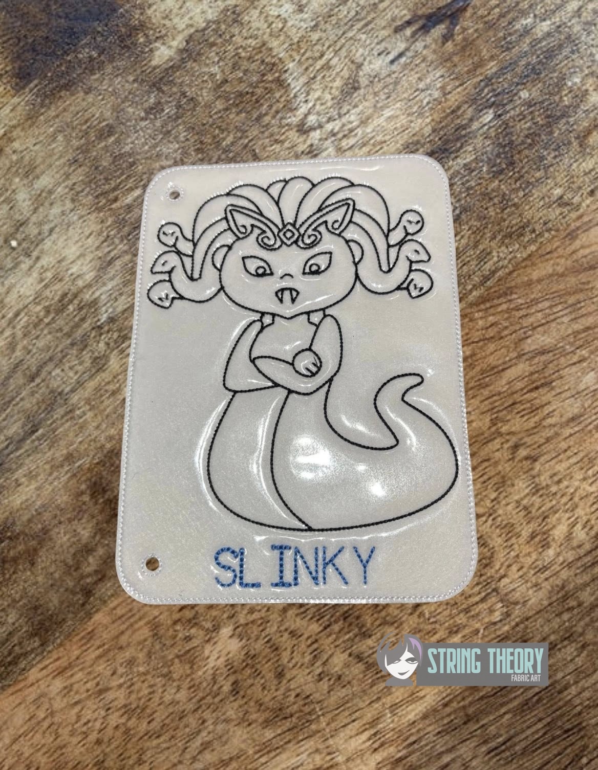 Slinky the Gorgon Color Page ITH machine embroidery design