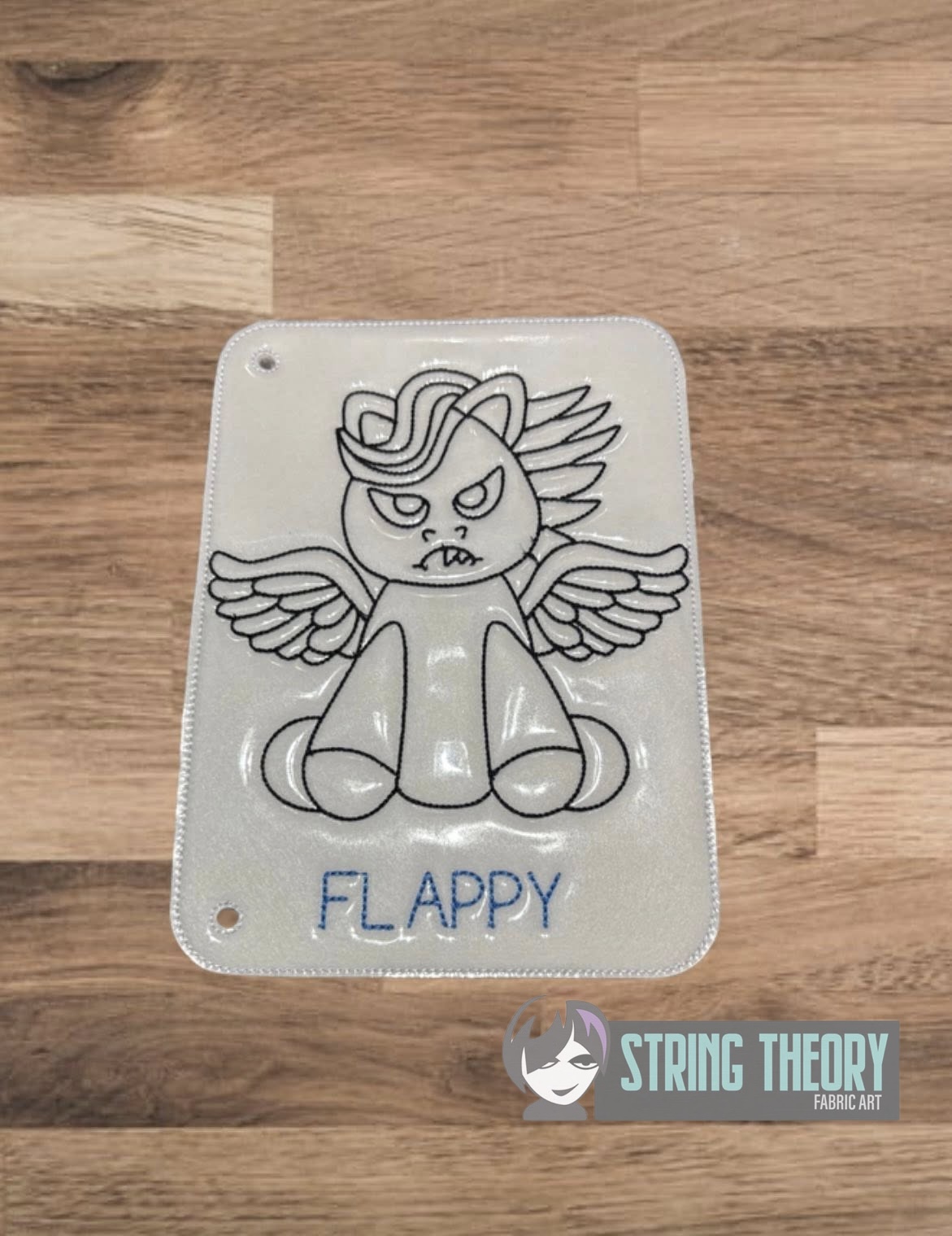 Flappy the Pegasus Color Page ITH machine embroidery design