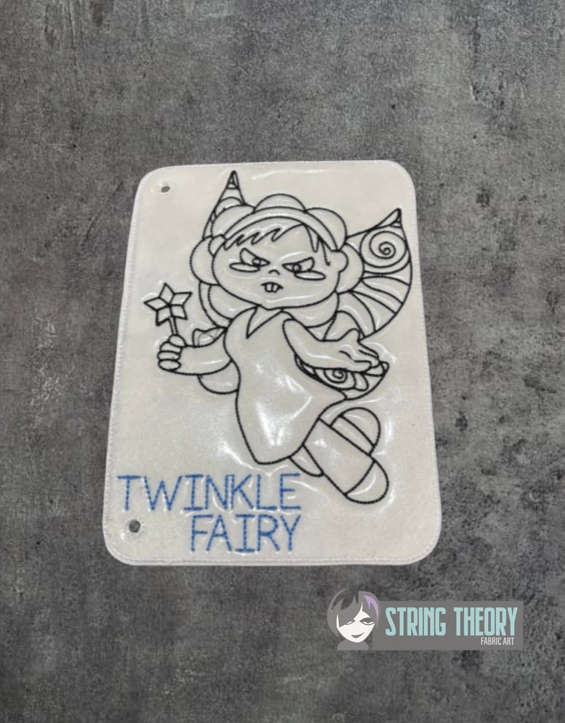 Twinkle Fairy Color Page ITH machine embroidery design