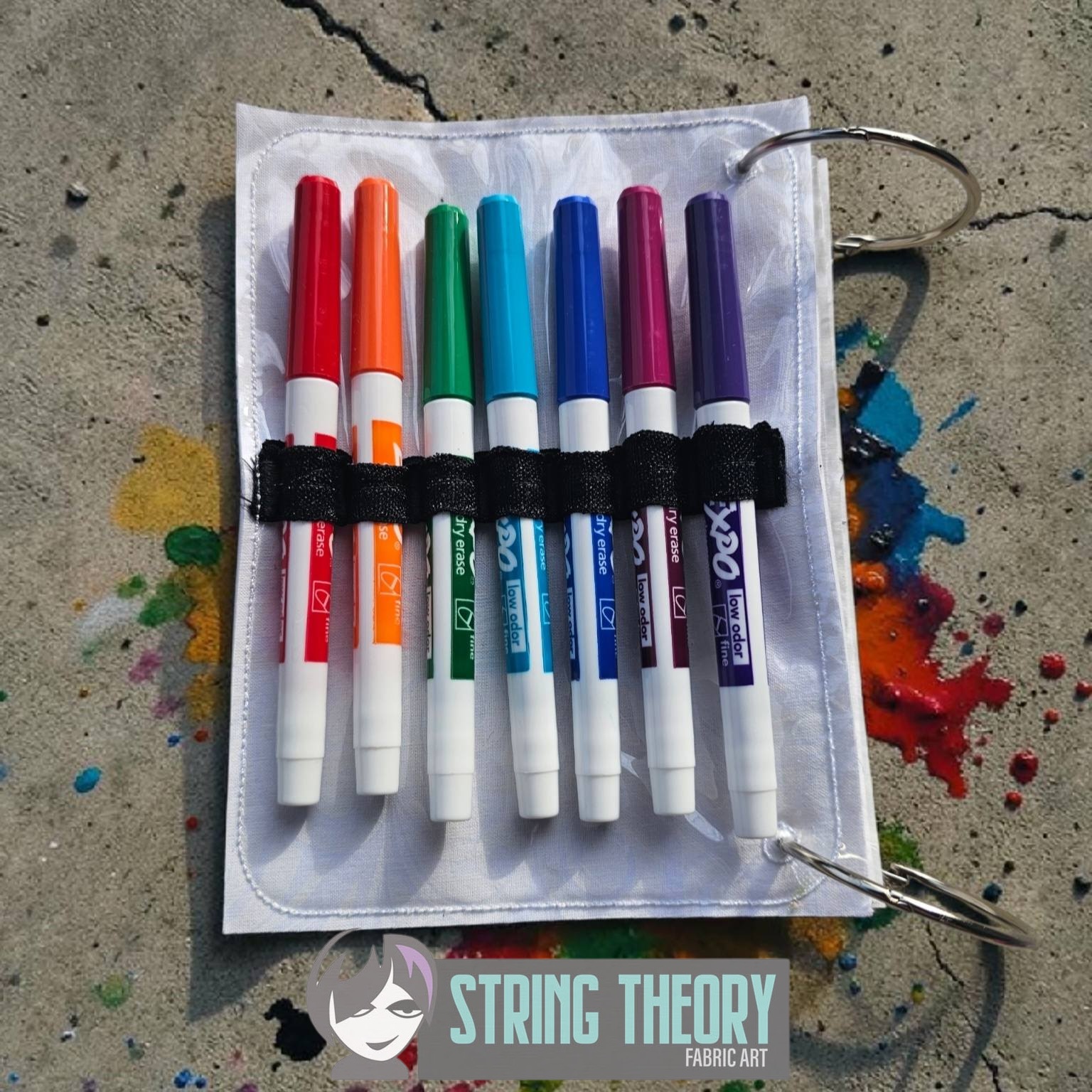 Funky Bunch ITH machine embroidery reusable coloring book project