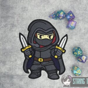 DND Chibi Boy Rogue machine embroidery design