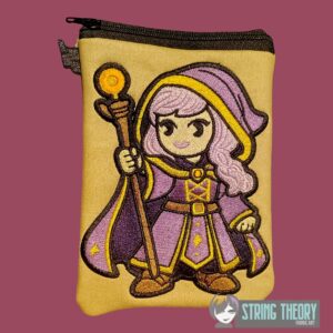 DND Chibi Girl Wizard machine embroidery design