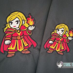DND Chibi Girl Sorcerer machine embroidery design