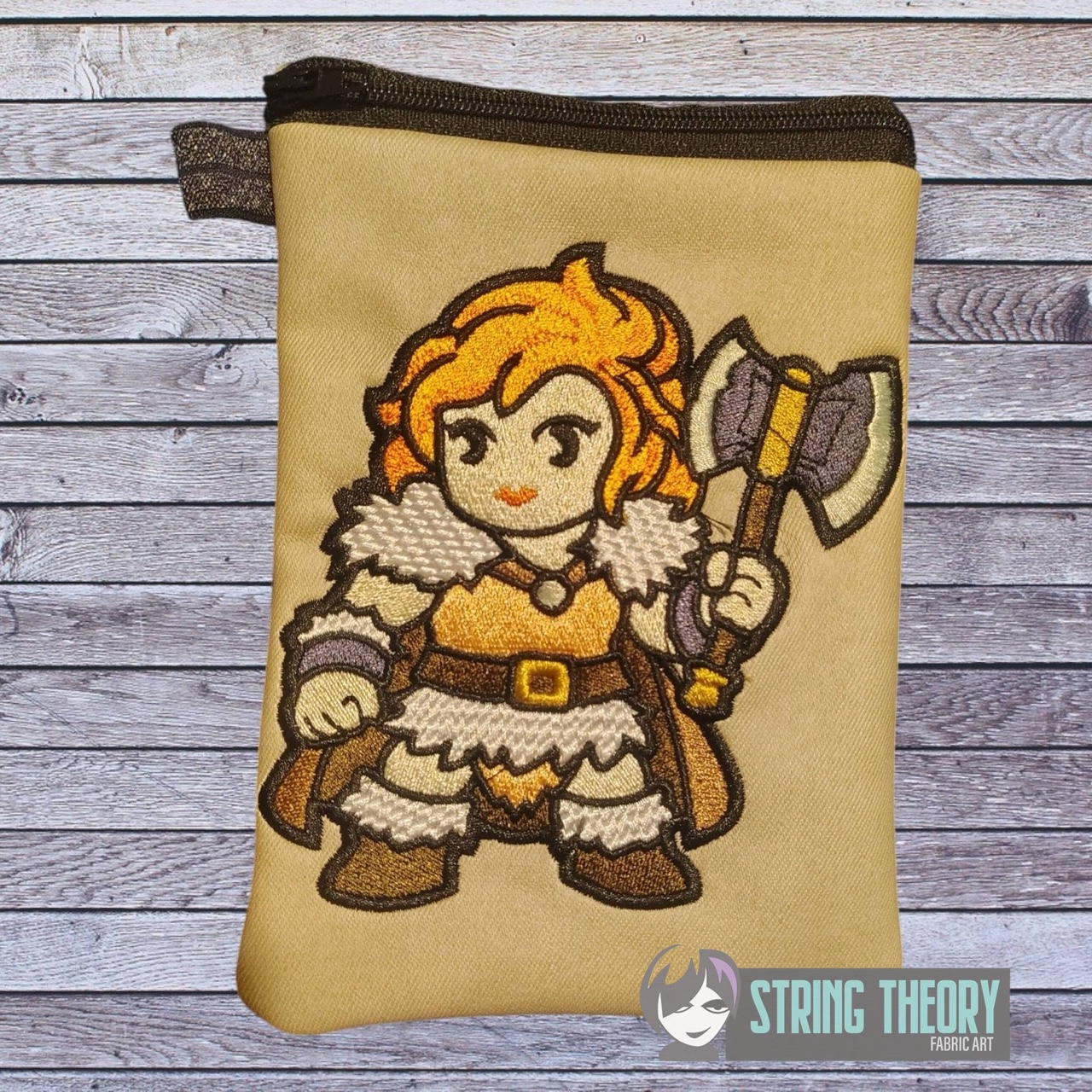 DND Chibi Girl Barbarian machine embroidery design