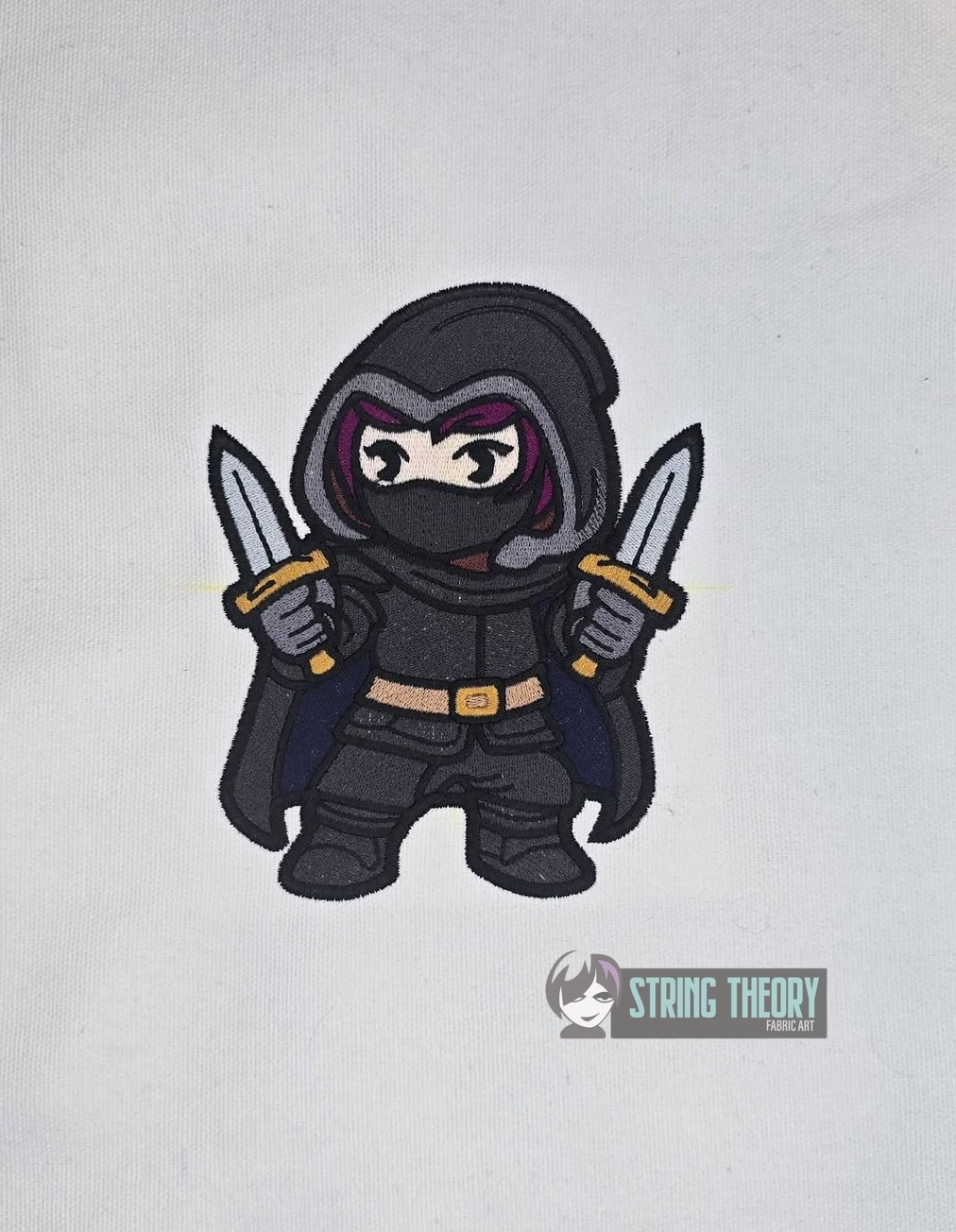 DND Chibi Girl Rogue machine embroidery design