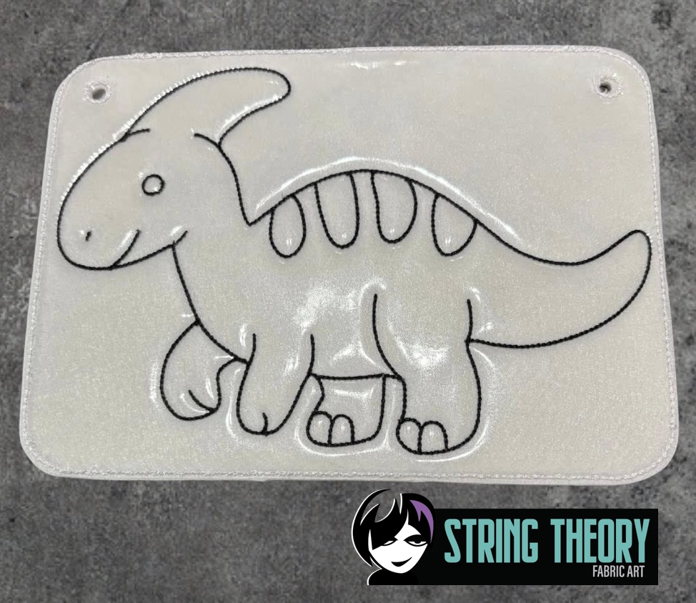 Tiny Cute Dino Coloring Book ITH Machine Embroidery Pattern