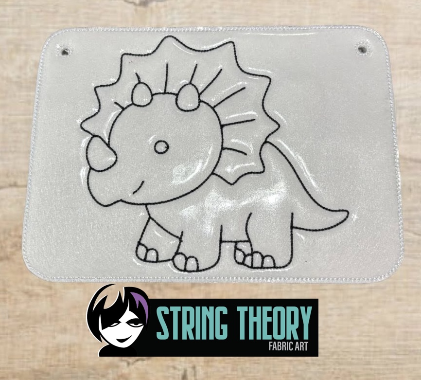 Tiny Cute Dino Coloring Book ITH Machine Embroidery Pattern