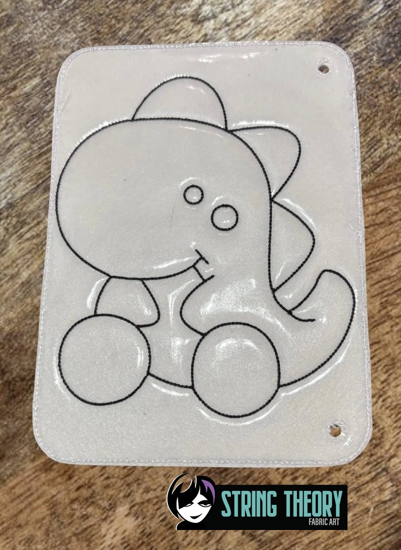 Tiny Cute Dino Coloring Book ITH Machine Embroidery Pattern