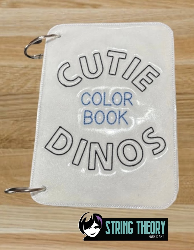 Tiny Cute Dino Coloring Book ITH Machine Embroidery Pattern