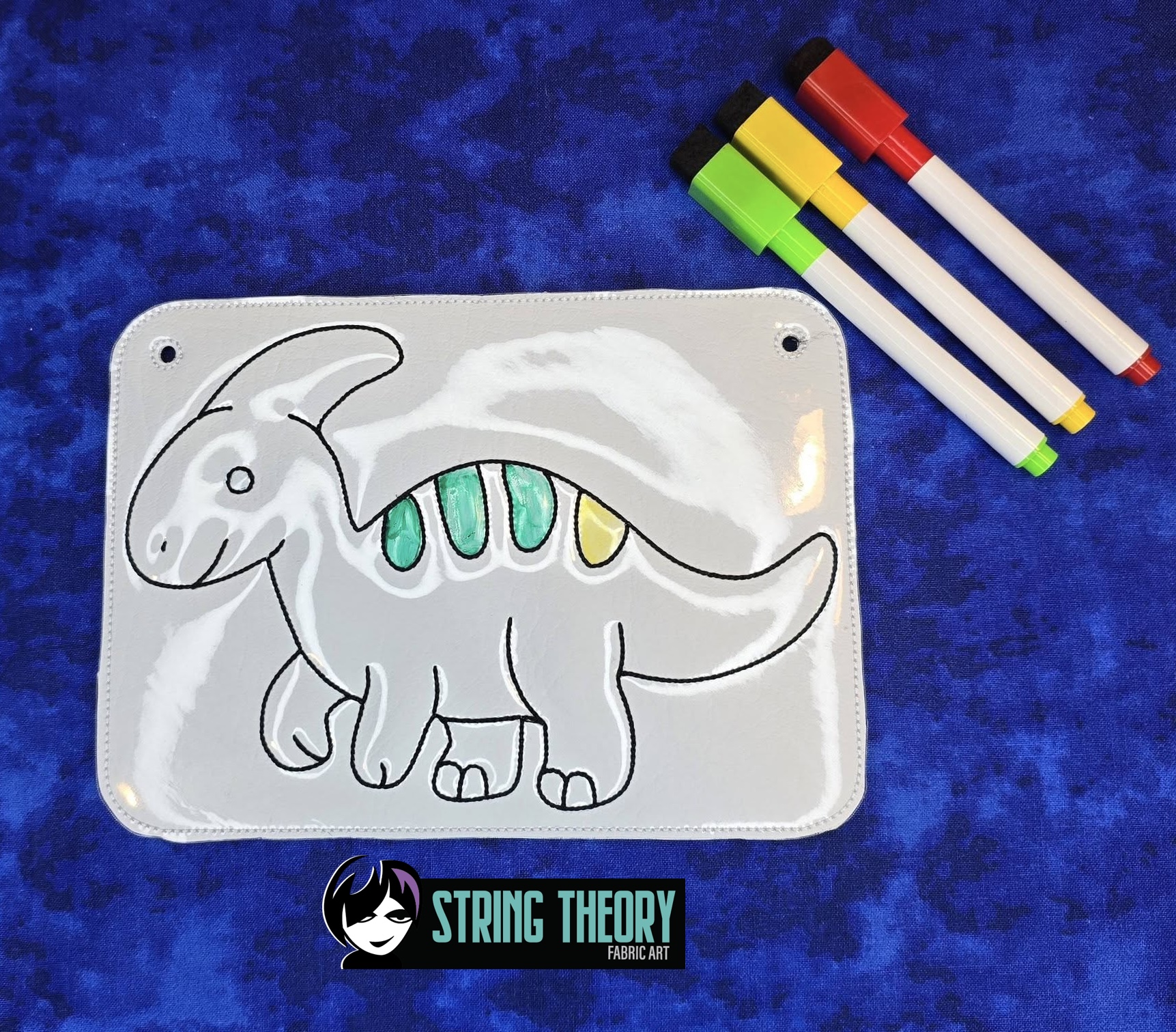 Tiny Cute Dino Coloring Book ITH Machine Embroidery Pattern