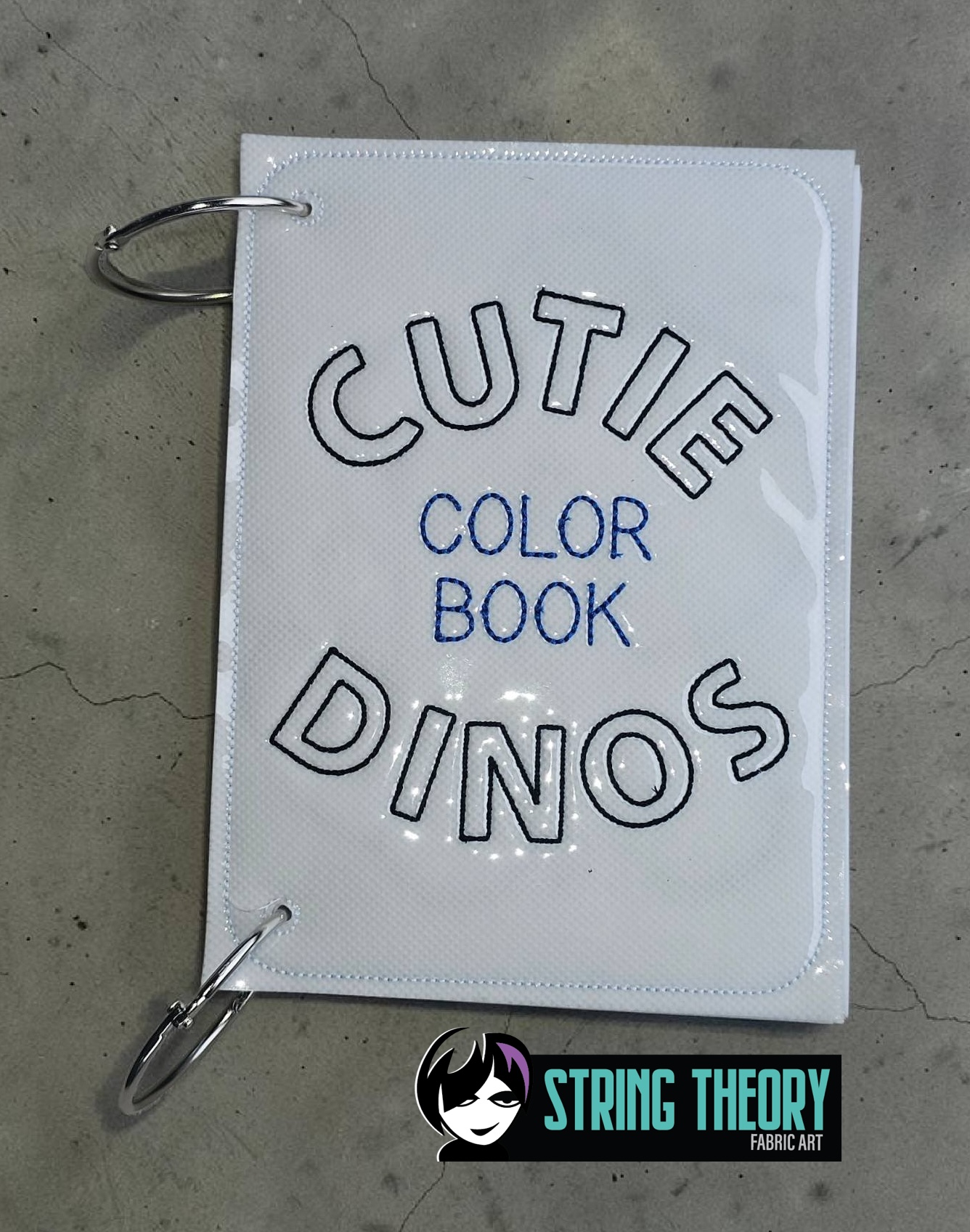 Tiny Cute Dino Coloring Book ITH Machine Embroidery Pattern