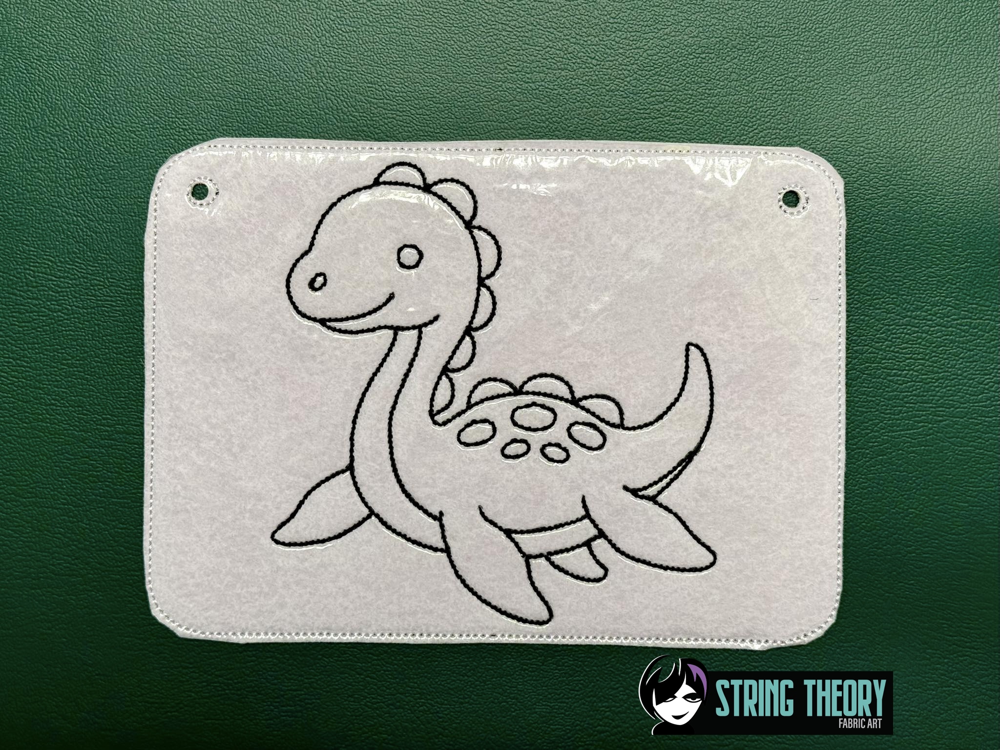 Color Page Plesiosaur Dinosaur ITH Machine Embroidery Design