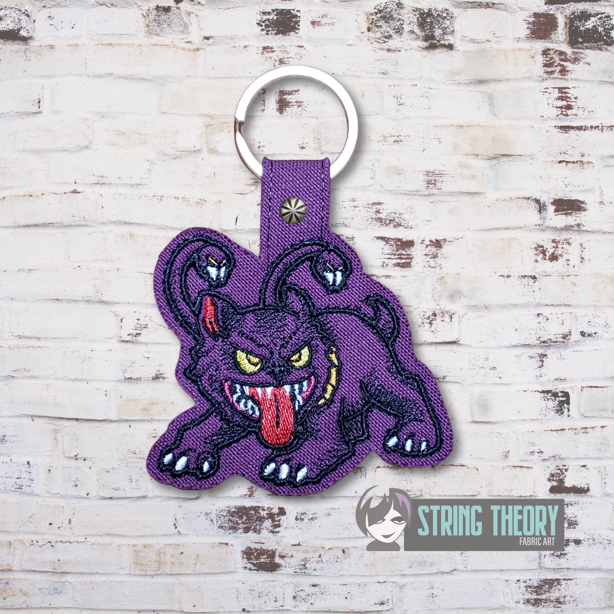 DND Chibi Displacer Beast fob patch ITH machine embroidery design