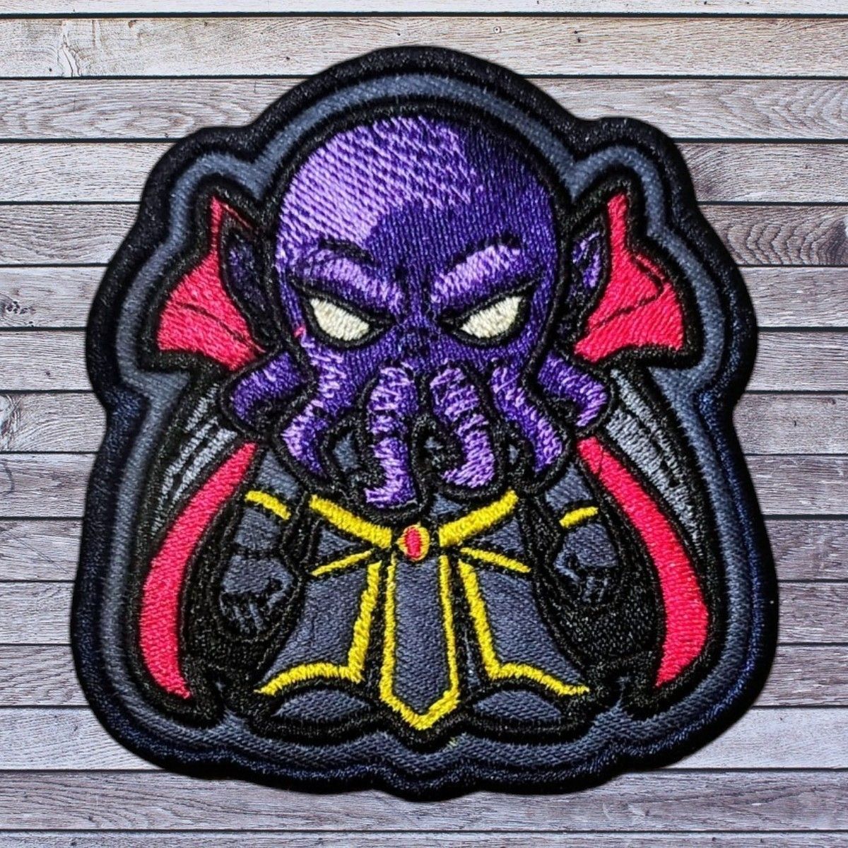 DND Chibi Mind Flayer fob patch ITH machine embroidery design