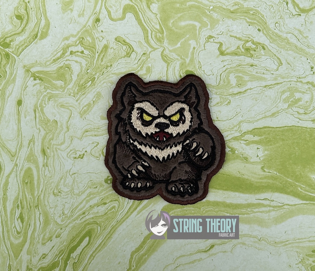 DND Chibi Owlbear fob patch ITH machine embroidery design