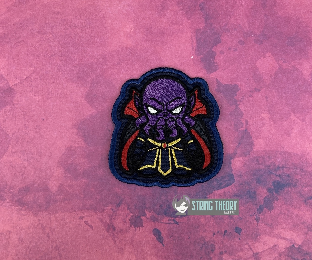 DND Chibi Mind Flayer fob patch ITH machine embroidery design