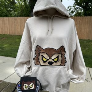 DND Chibi Owlbear peeker ITH machine embroidery design