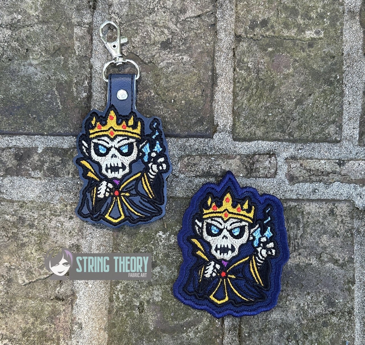 DND Chibi Lich fob patch ITH machine embroidery design