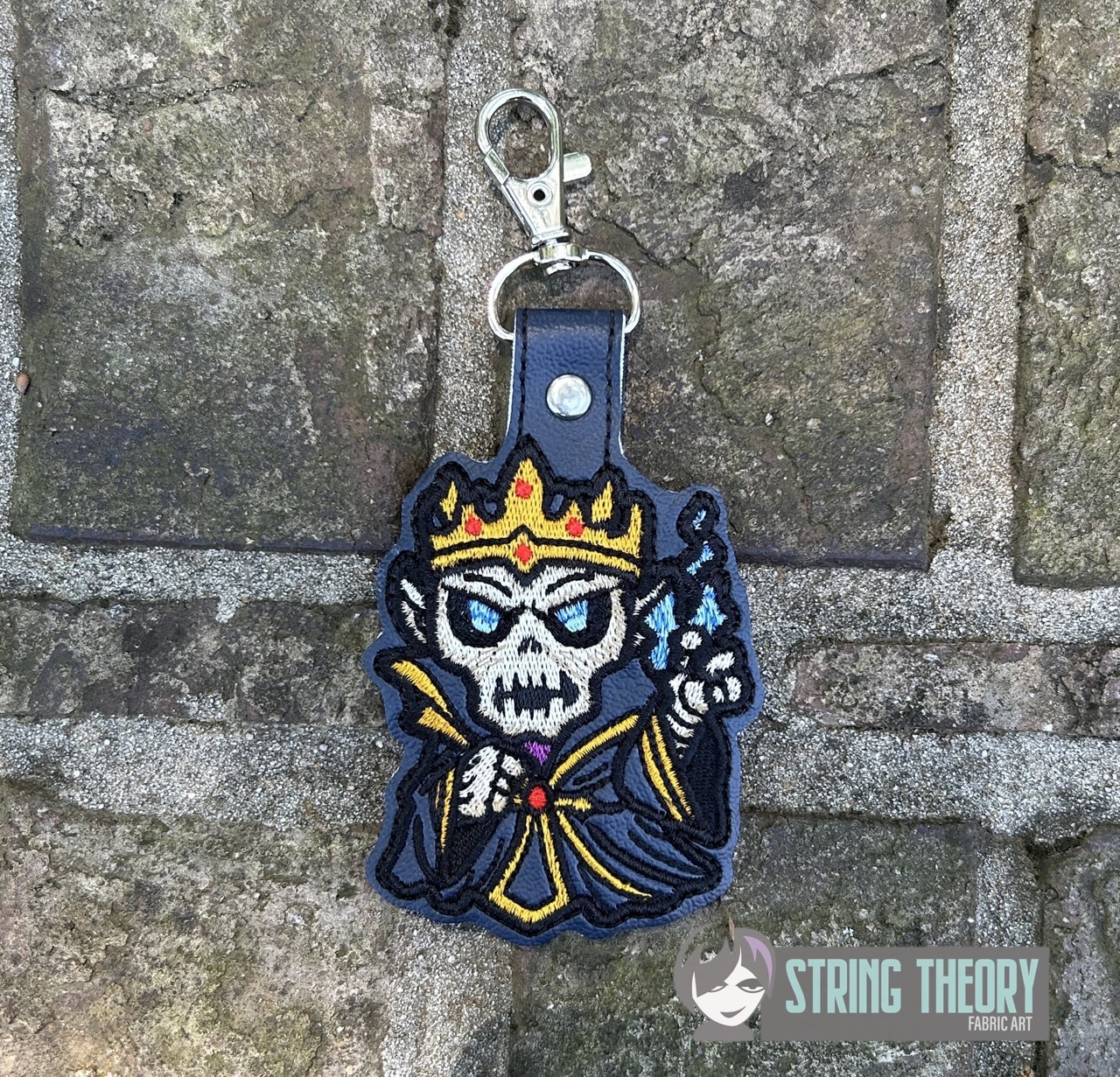DND Chibi Lich fob patch ITH machine embroidery design