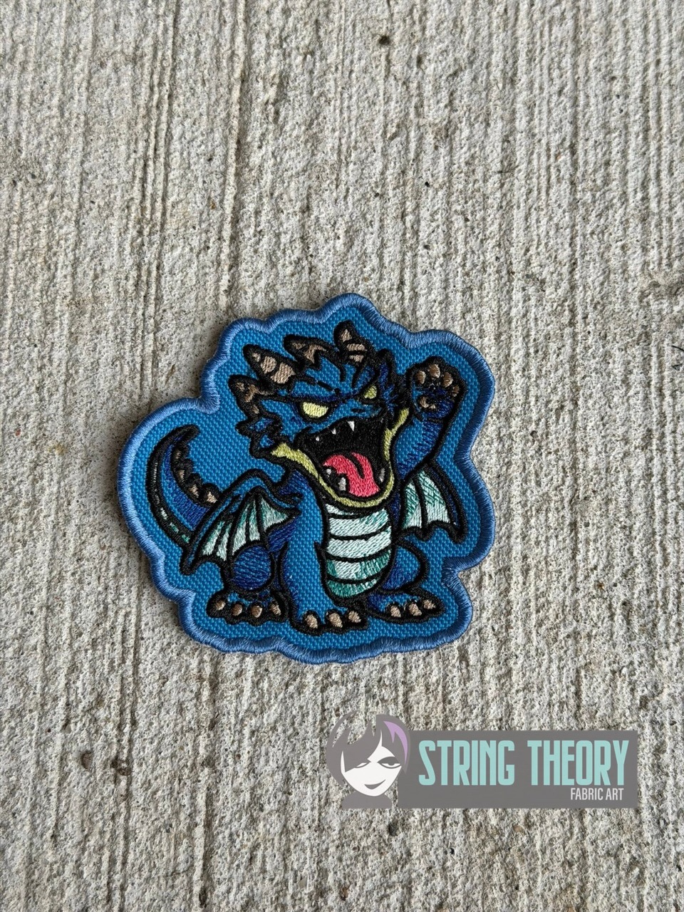 DND Chibi Dragon fob patch ITH machine embroidery design