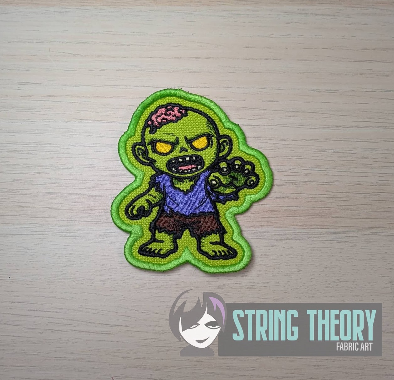 DND Chibi Zombie fob patch ITH machine embroidery design