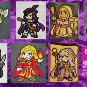 DND Chibi Girl Heroes 5x7 machine embroidery pattern bundle