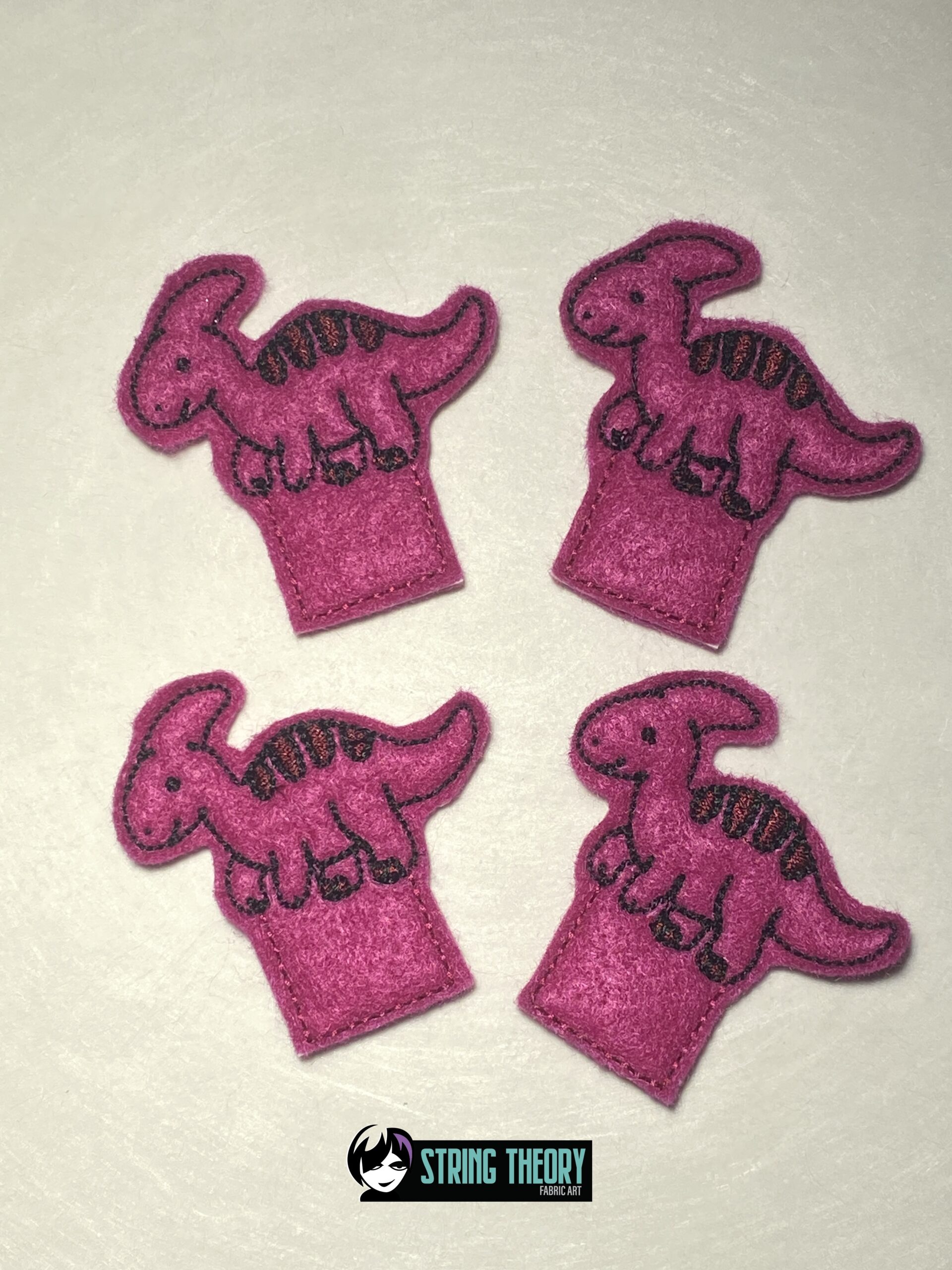Hadrosaur Dinosaur Pencil Topper ITH Machine Embroidery