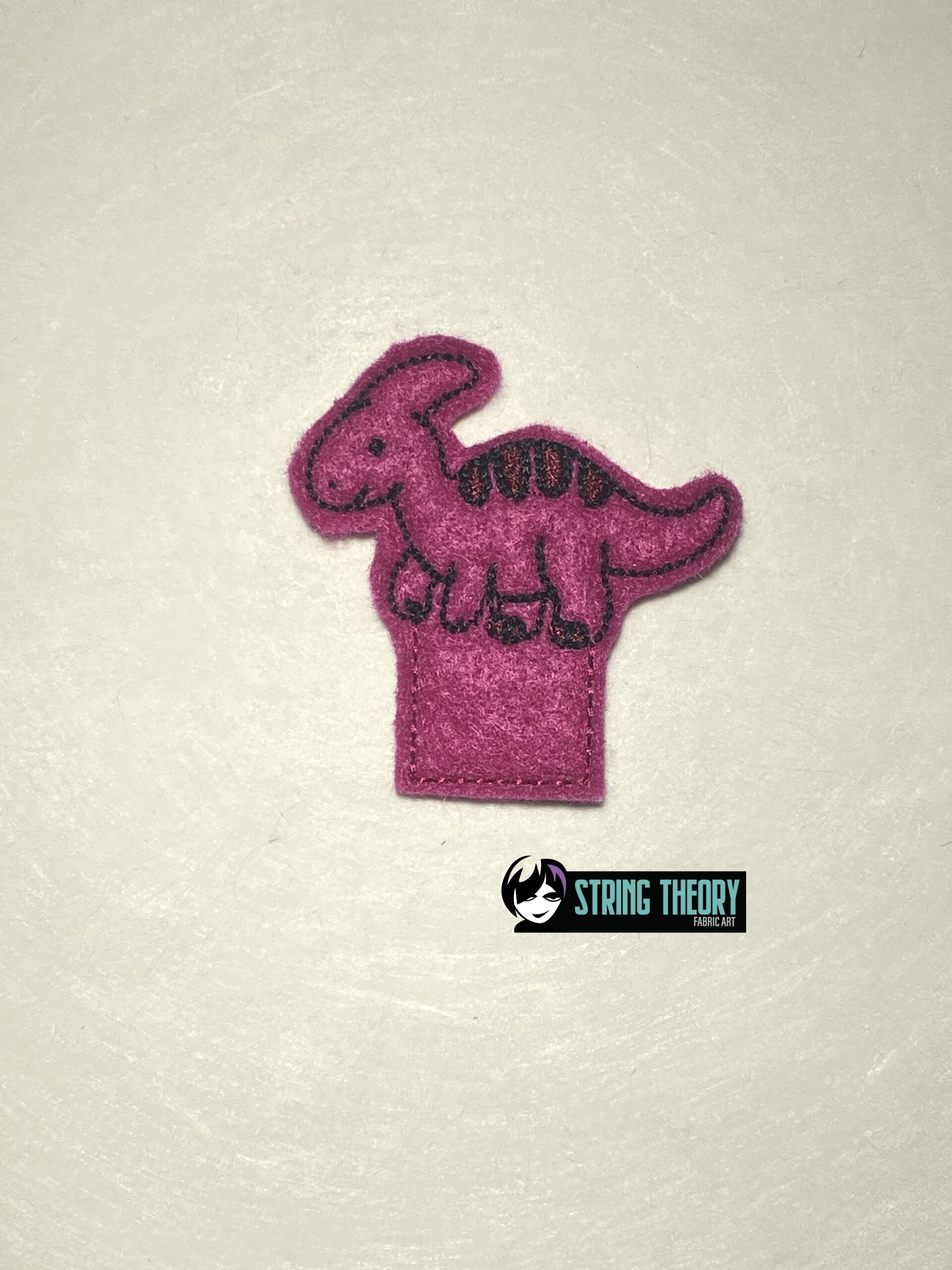 Hadrosaur Dinosaur Pencil Topper ITH Machine Embroidery