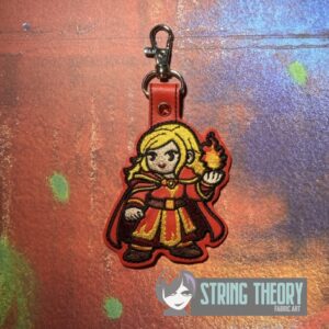 DND Chibi Girl Sorcerer fob ITH machine embroidery design