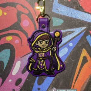 DND Chibi Boy Wizard fob ITH machine embroidery design